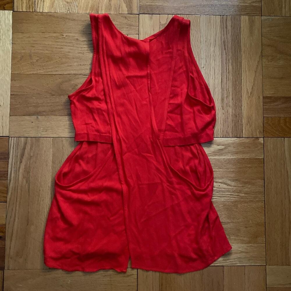 Red cutout top